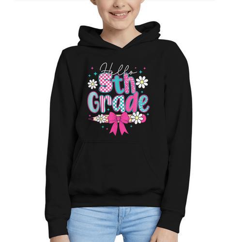 Hello Fifth Grade Team 5th Grade Back To School Boys Girls Graphic Youth Hoodie - Savourry