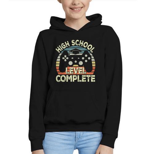 High School Level Unlocked Video Game Back To School Boys Graphic Youth Hoodie - Savourry