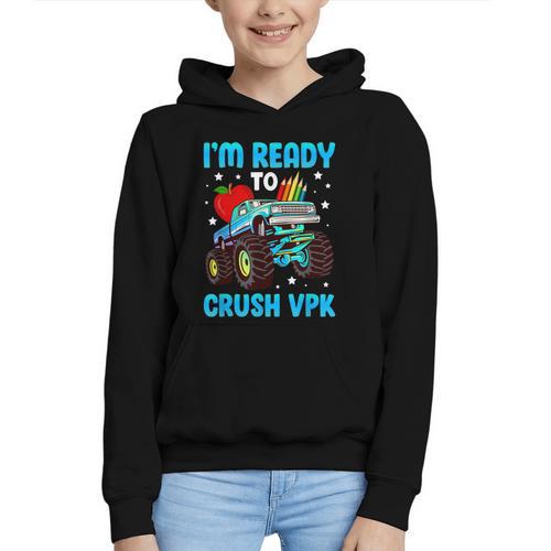 I'm Ready To Crush VPK First Day Of VPK Back To School VPK Graphic Youth Hoodie - Savourry