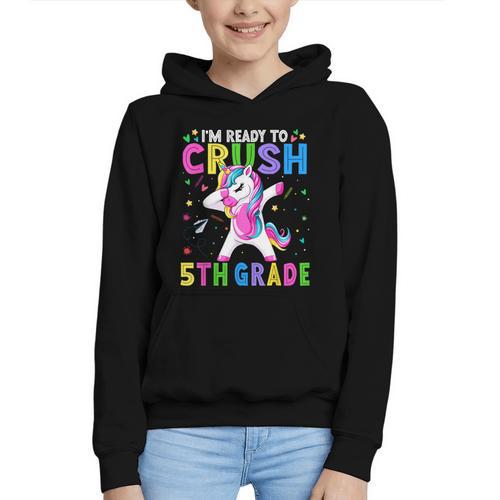 I'm Ready For Fifth Grade Back To School 5th Grade Girls Graphic Youth Hoodie - Savourry