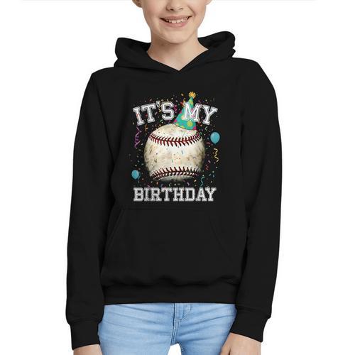 Its My Birthday Vintage Baseball Celebration For Men Kids Graphic Youth Hoodie - Sportilla