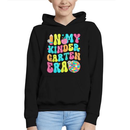 In My Kindergarten Era Groovy Back To School Graphic Youth Hoodie - Savourry