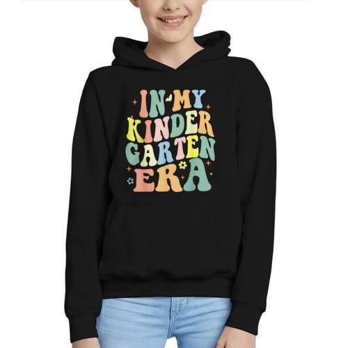 Kindergarten Era Happy Back To School Groovy Kids Boys Girls Graphic Youth Hoodie - Savourry