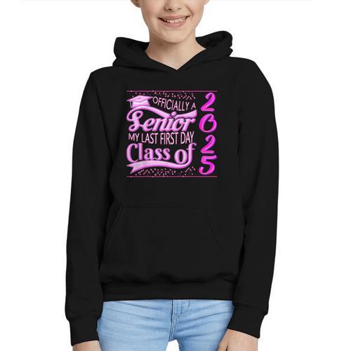 My Last First Day Senior Back To School 2025 Class Of 2025 Graphic Youth Hoodie - Savourry