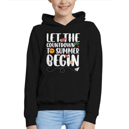 Let The Countdown To Summer Begin Back To School Graphic Youth Hoodie - Savourry