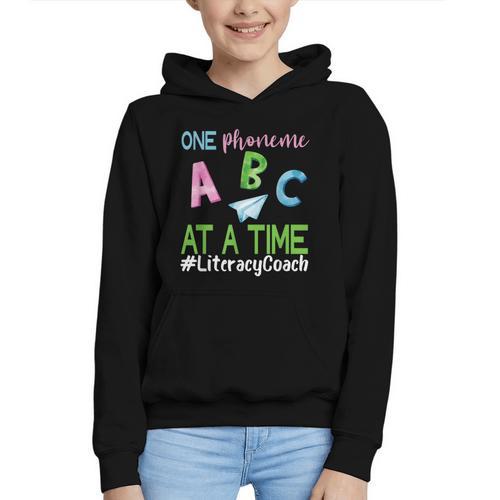 Literacy Coach Phoneme ABC Appreciation Back To School Graphic Youth Hoodie - Savourry