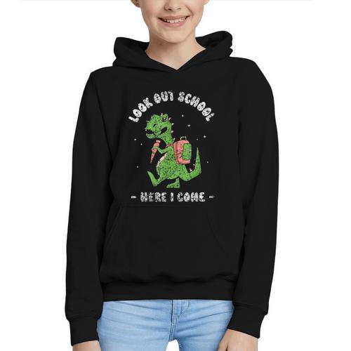 Look Out School Here I Come Grade Kids Pupil Back To School Graphic Youth Hoodie - Savourry