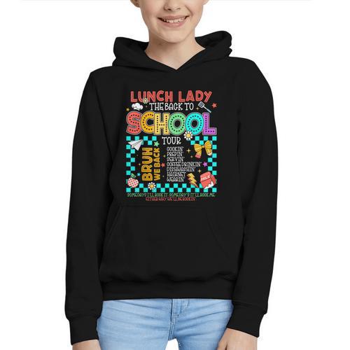 Lunch Lady Back To School Tour Cooking Worker Cafeteria Crew Graphic Youth Hoodie - Savourry