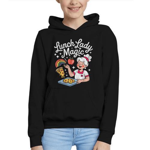 Lunch Lady Magic Cafeteria Worker Back To School Women Girls Graphic Youth Hoodie - Savourry
