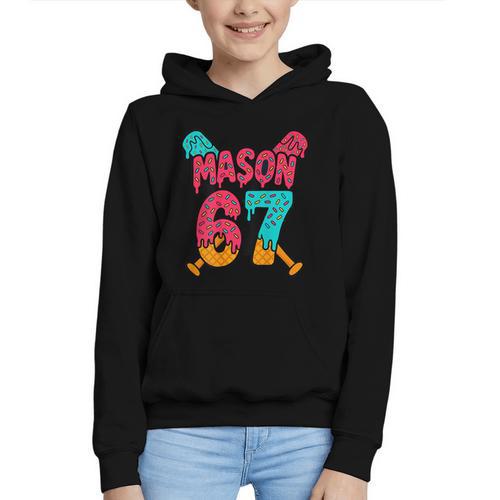 Mason 67 Ice Cream Drip Baseball Meme Graphic Youth Hoodie - Sportilla