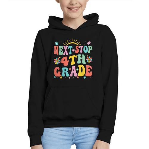 Next Stop 4th Grade Graduation To Forth Grade Back To School Graphic Youth Hoodie - Savourry
