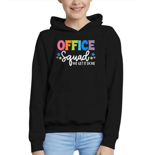 Office Squad We Get It Done Back To School First Day Graphic Youth Hoodie - Savourry