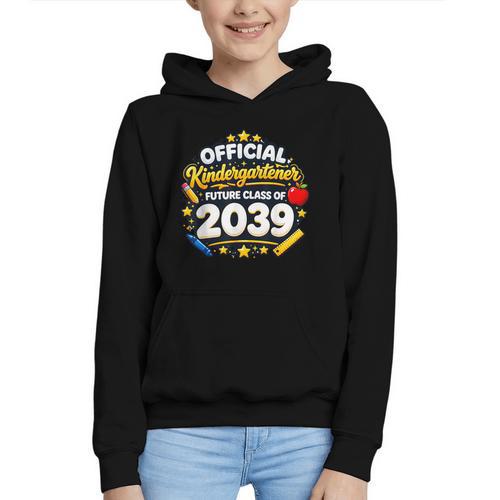 Official Kindergartener Future Class Of 2039 Back To School Graphic Youth Hoodie - Savourry