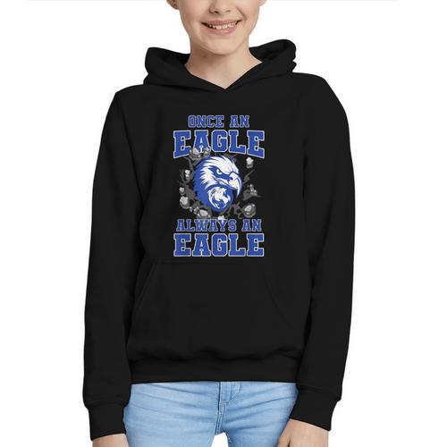 Once An Eagle Always An Eagle Back To School Spirit B Graphic Youth Hoodie - Savourry