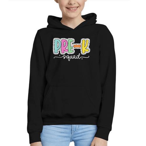 Pre-k Squad Back To School Dalmatian Dots Graphic Youth Hoodie - Savourry