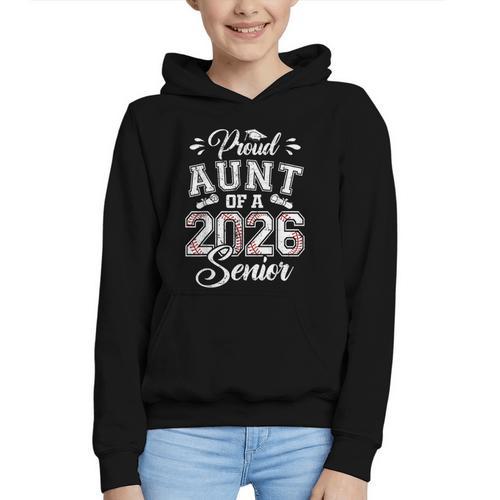 Proud Aunt Of A 2026 Senior Baseball Graduate Graphic Youth Hoodie - Sportilla