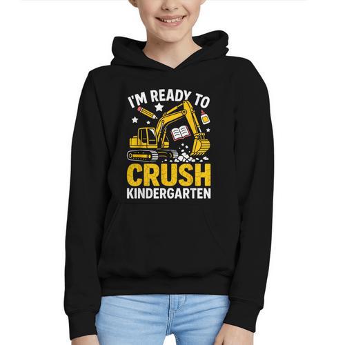 Im Ready To Crush Kindergarten Boys Back To School Graphic Youth Hoodie - Savourry