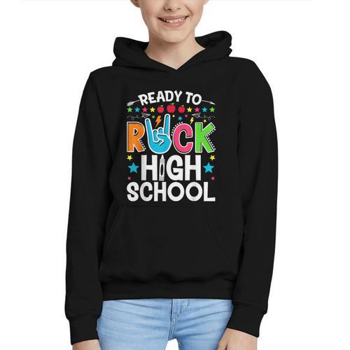 Ready To Rock High School First Day Back To School Graphic Youth Hoodie - Savourry