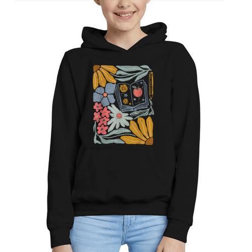 Retro Boho Flower Floral Back To School First Day Of School Graphic Youth Hoodie - Savourry
