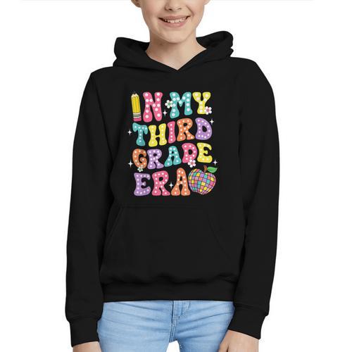Retro Groovy In My Third Grade Era First Day Back To School Graphic Youth Hoodie - Savourry