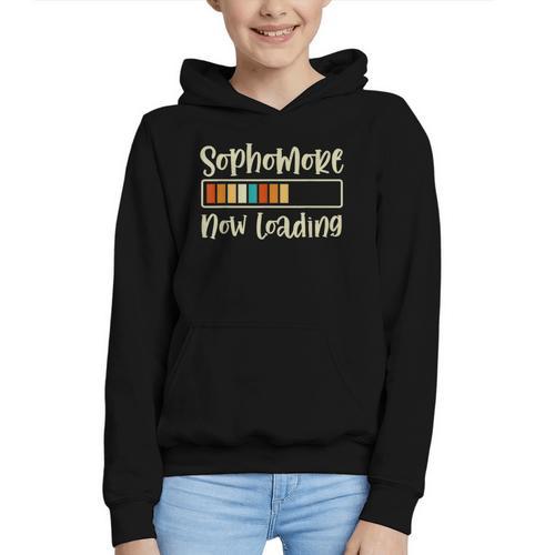 Retro Sophomore Now Loading 2028 High School Back To School Graphic Youth Hoodie - Savourry