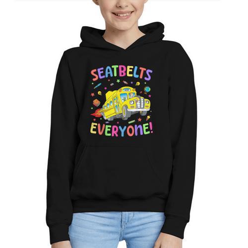Seatbelt School Bus Driver Everyone Back To School Graphic Youth Hoodie - Savourry