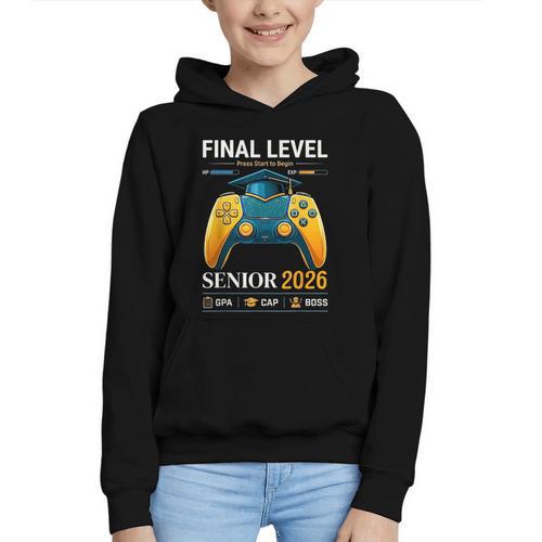 Senior Class Of 2026 Back To School Gamer Boys Senior 2026 Graphic Youth Hoodie - Savourry