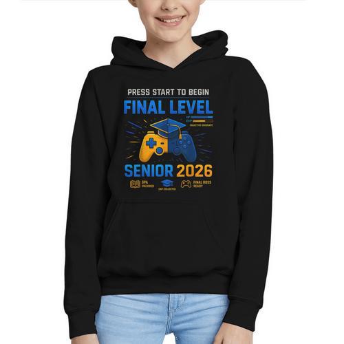 Senior Class Of 2026 Back To School Gamer Senior 2026 Graphic Youth Hoodie - Savourry