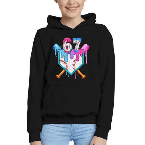 Six Seven Baseball Respect The Drip Boys Baseball Graphic Youth Hoodie - Sportilla