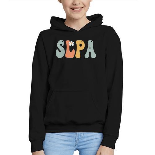 SLPA Groovy Women Appreciation Day Hello Back To School Graphic Youth Hoodie - Savourry