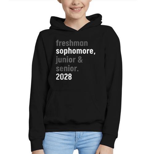 Sophomore Class Of 2028 Shirt Back To School High School Tee Graphic Youth Hoodie - Savourry