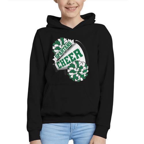 Spartans Cheer Back To School Cheerleading Spirit G Graphic Youth Hoodie - Savourry