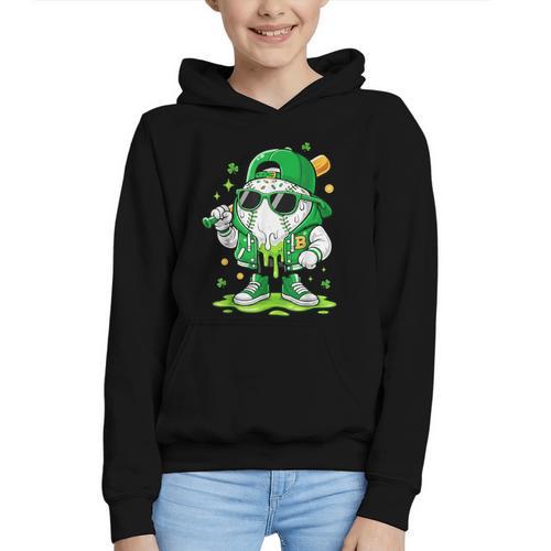 St Patrick Day Baseball Drip Ice Cream Men Boys Kids Graphic Youth Hoodie - Sportilla