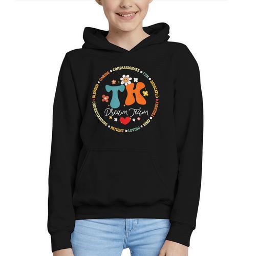 TK Dream Team Squad Transitional-Kindergarten Back To School Graphic Youth Hoodie - Savourry