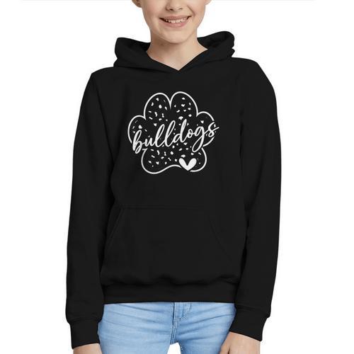Vintage Bulldogs Team Pride School Spirit Back To School Graphic Youth Hoodie - Savourry