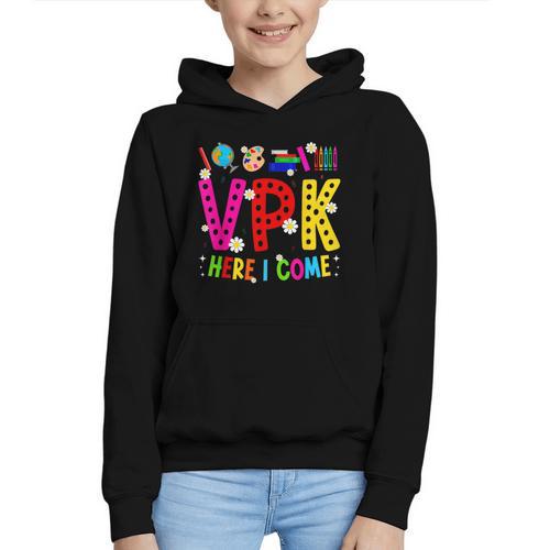 VPK Here I Come First Day Of VPK Back To School VPK Graphic Youth Hoodie - Savourry