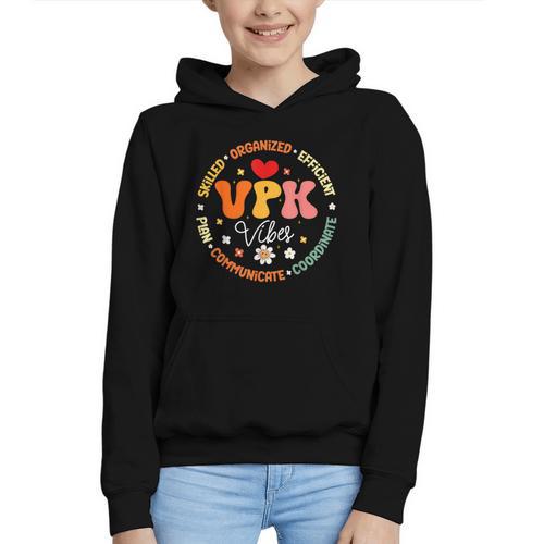 VPK Vibes First Day Of Back To School Appreciation Week Graphic Youth Hoodie - Savourry