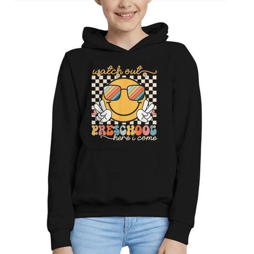 Watch Out Preschool Grade Here I Come Back To School Graphic Youth Hoodie - Savourry