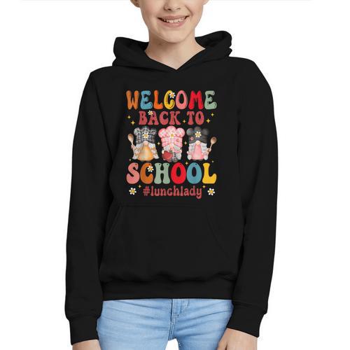 Welcome Back To School Cafeteria Worker Lunch Lady Graphic Youth Hoodie - Savourry