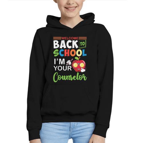 Welcome Back To School Students I'm Your Counselor Proud Graphic Youth Hoodie - Savourry