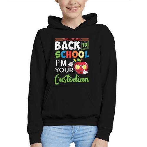Welcome Back To School Students I'm Your Custodian Proud Graphic Youth Hoodie - Savourry