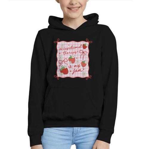 Women Occupational Therapy Cute Strawberry OT Back To School Graphic Youth Hoodie - Savourry