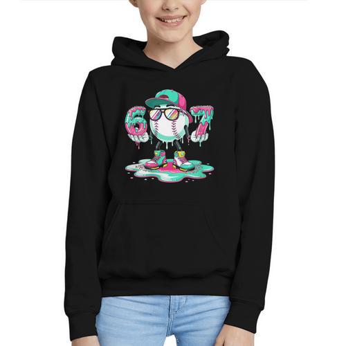 Women's 67 Meme Six Seven 6 7 Meme Baseball Ice Cream Drip Graphic Youth Hoodie - Sportilla