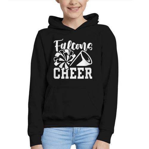 Women's Cheer Falcons Back To School Spirit Graphic Youth Hoodie - Savourry