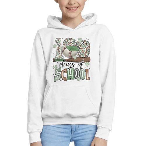 100 Days Of School Baseball Camo Men Boy Kid Graphic Youth Hoodie - Sportilla