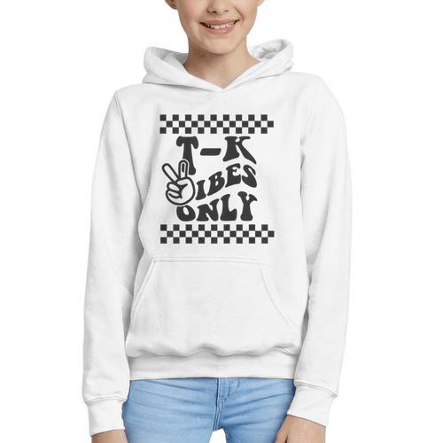 1st Day Of TK Vibes Only Retro Girls Back To School T K Boys Graphic Youth Hoodie - Savourry
