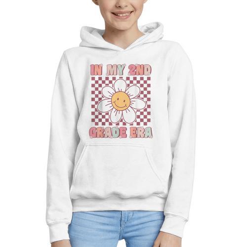 In My 2nd Grade Era Cute Groovy Second Grade Back To School Graphic Youth Hoodie - Savourry