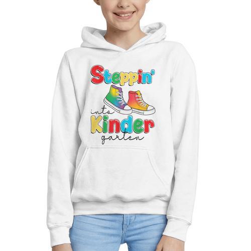 Back To School Girls Boys First Day Of Kindergarten Graphic Youth Hoodie - Savourry