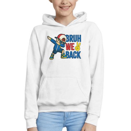 Bruh We Back To School Dabbing First Day Of School Graphic Youth Hoodie - Savourry