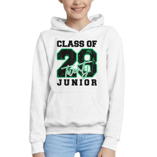 Class Of 2028 Junior High School Back To School 11th Grade Graphic Youth Hoodie - Savourry